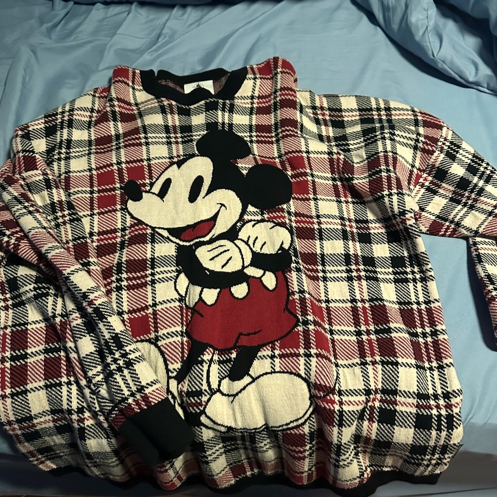 Mickey Mouse Plaid Sweater and matching ears
